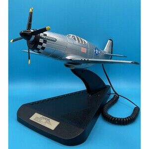 P-51 Mustang Fighter Aircraft Telephone Desk Phone Plane By Telemania